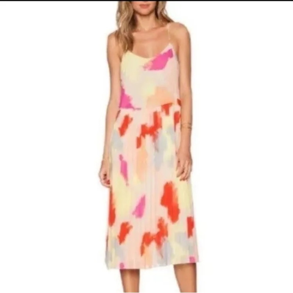1.State Pleated Midi Dress
